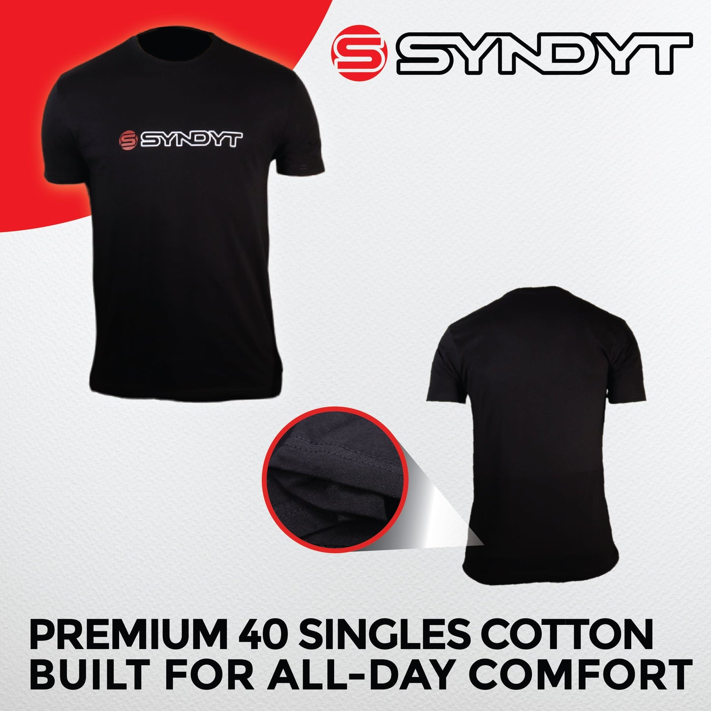 SYNDYT Adult / Youth Short Sleeve T-Shirt Black