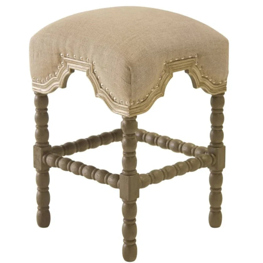San Marco Handcrafted Leather Counter Stool