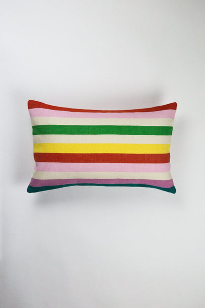 Santiago Rainbow Grid Pillow
