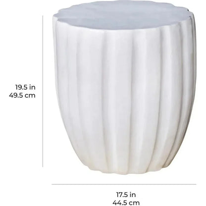 Scallop Stool - Tuscan Orange Outdoor Stool