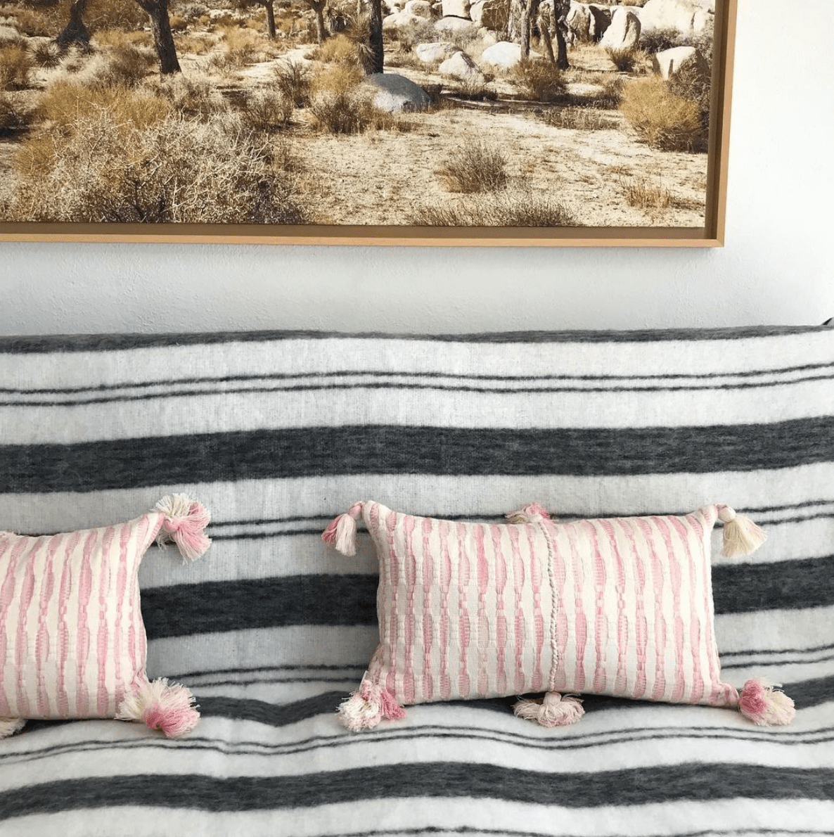 Antigua Pillow- Naturally Dyed Faded Pink