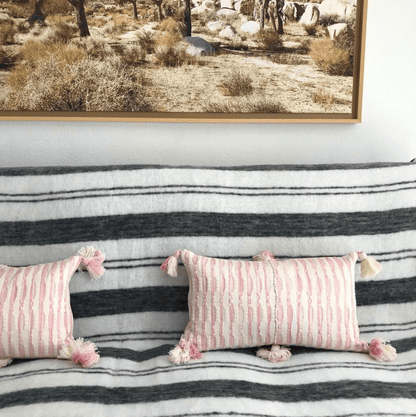 Antigua Pillow- Naturally Dyed Faded Pink