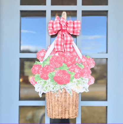 Coral Floral- Door Hanger
