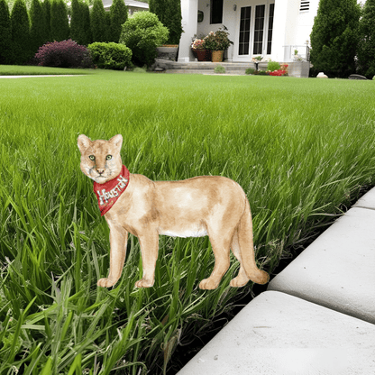 Red and White Cougar Garden Stake
