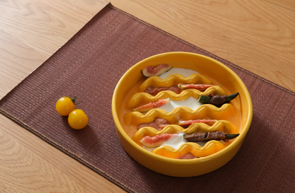 [Macaroni] Slow Feeder Dog Bowls - Yellow / Frozen Blue / Purple