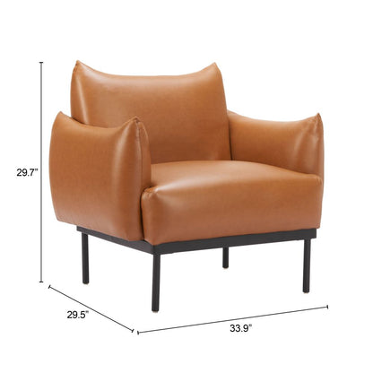 Sekil Faux Leather Club Chair