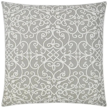 Serafim Stone Grey Throw Pillow With Insert