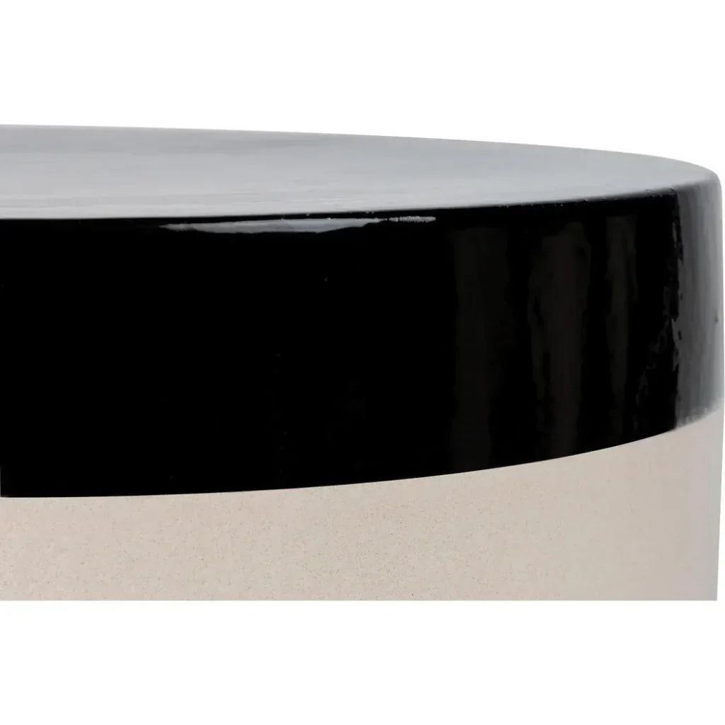 Serenity Grazed Side Table Ceramic Outdoor Accent Table