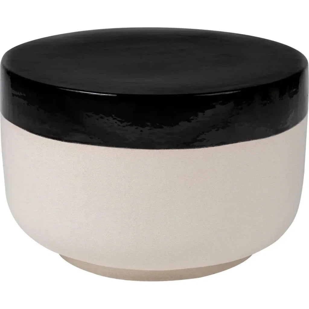 Serenity Grazed Side Table Ceramic Outdoor Accent Table