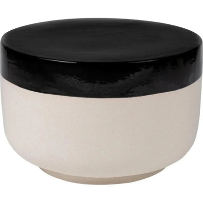 Serenity Grazed Side Table Ceramic Outdoor Accent Table