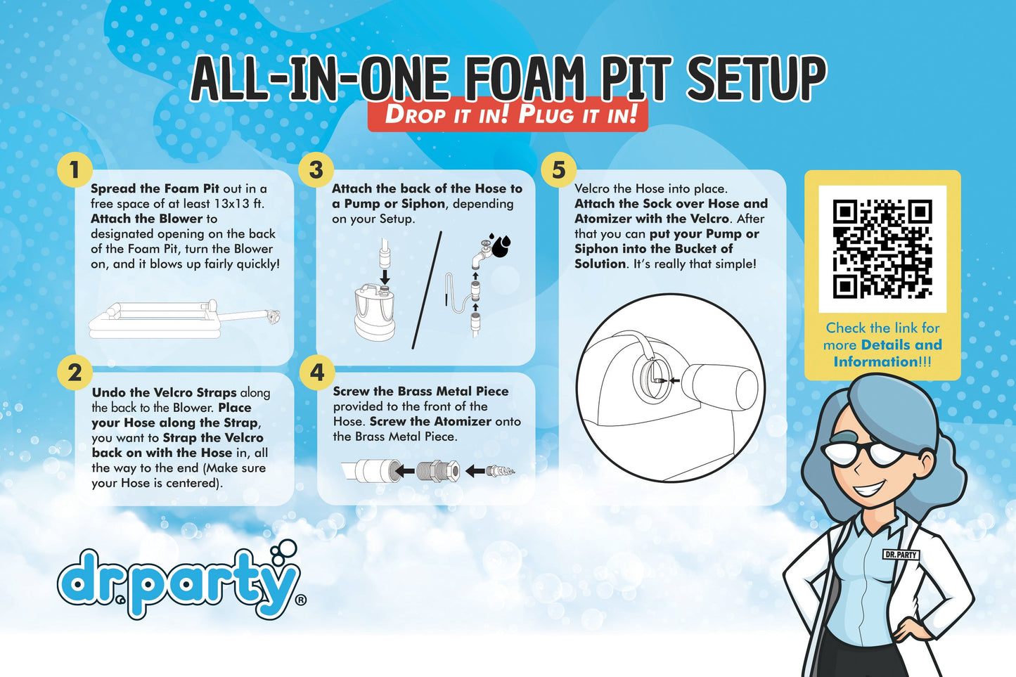 FOAM POWDER PACKS – 120 PACKS + All in one backyard foam pit