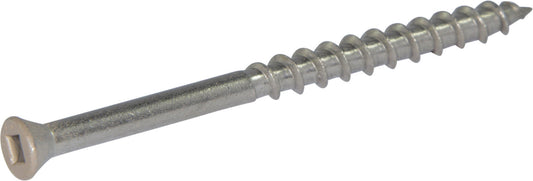 7 x 2 1/4 Simpson Trim-Head Wood Decking Screws - Square Drive 305 SS Tan - Deck Pack (350)