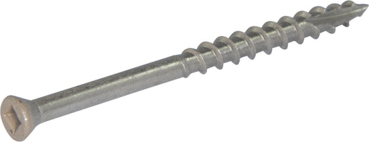 7 x 2 1/4 Simpson Trim-Head Wood Decking Screws - Square Drive 305 SS Tan 02 - Deck Pack (350)