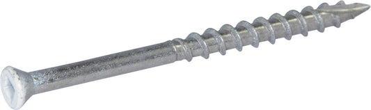 7 x 2 1/4 Simpson Trim-Head Wood Decking Screws - Square Drive 305 SS White 01 - Deck Pack (350)