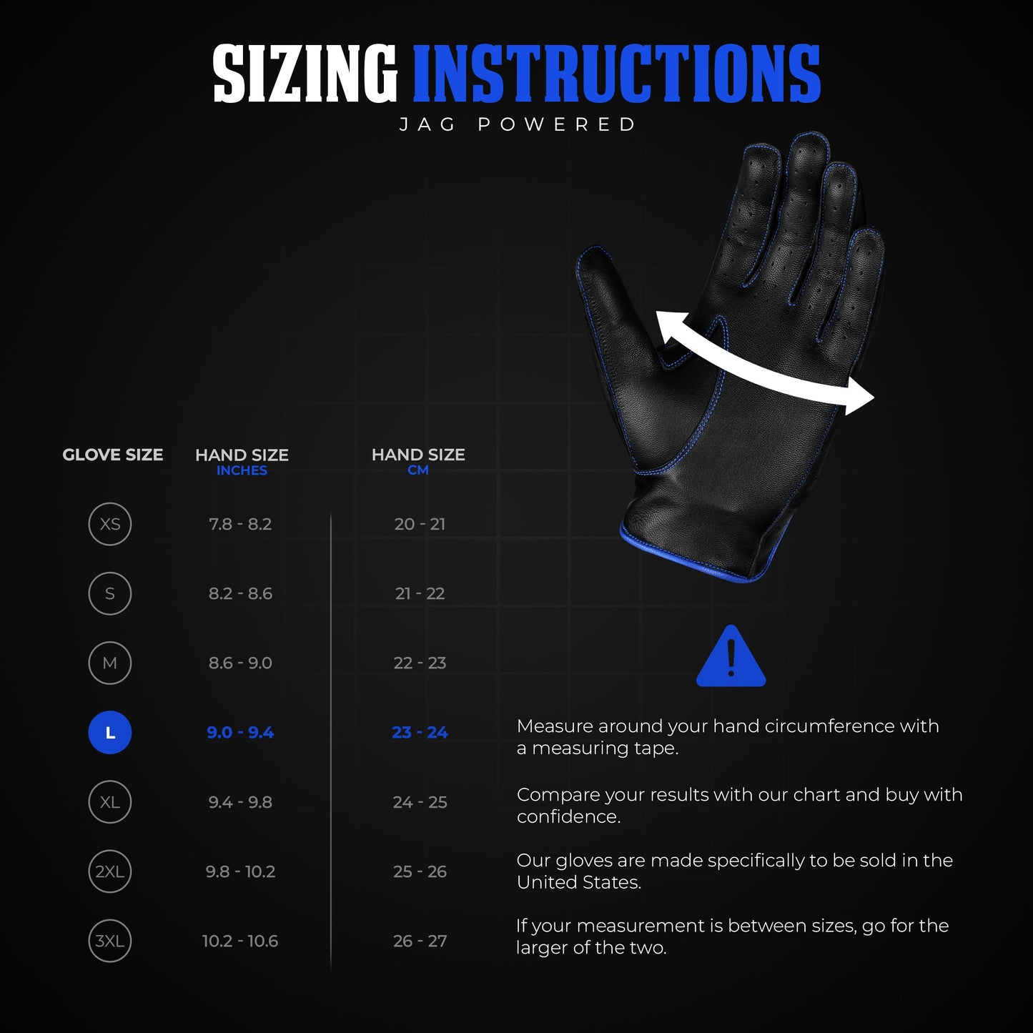 Leather Dark Knight Gloves - Full Finger Design (Blue)