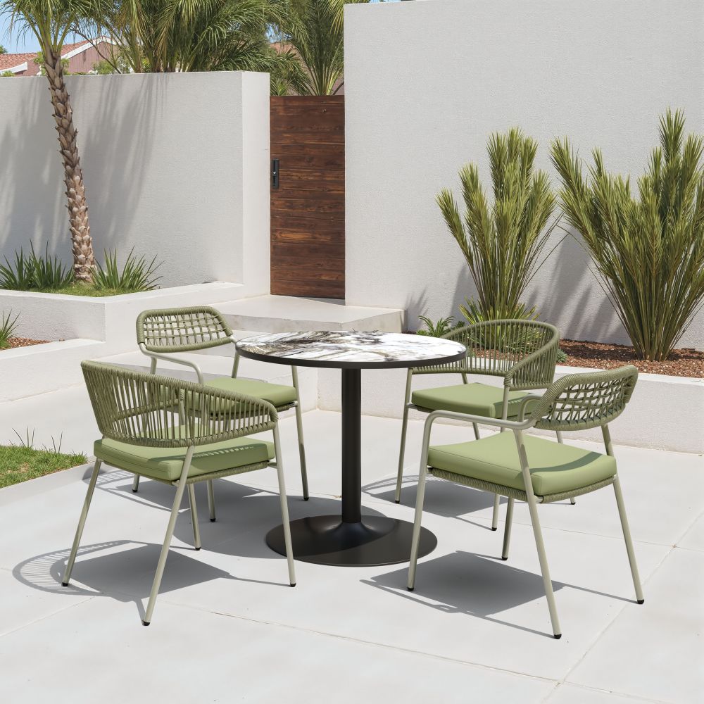 Skye Olefin Fabric Outdoor Dining Chair 2PC