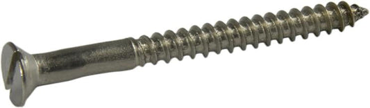 6 x 1 Slotted Flat Head Wood Screw 304 Stainless Steel