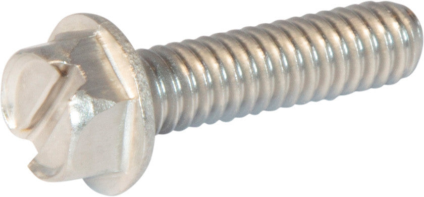 10-24 x 7/8 Slotted Hex Washer Head Machine Screw 18-8 Stainless Steel