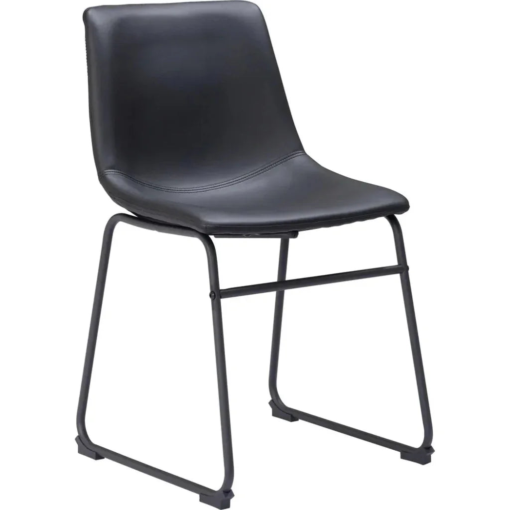 Smart Faux Leather Armelss Dining Chair 2PC