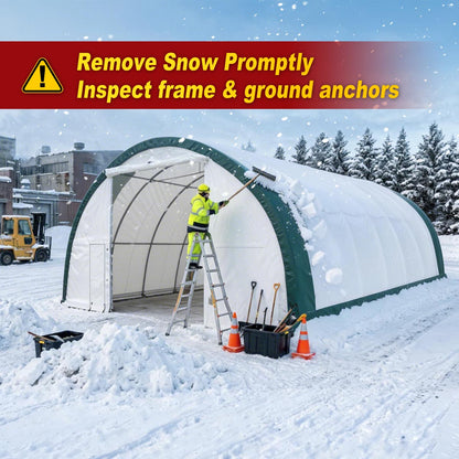 W30'xL65'xH15' Single Truss Arch Storage Shelter