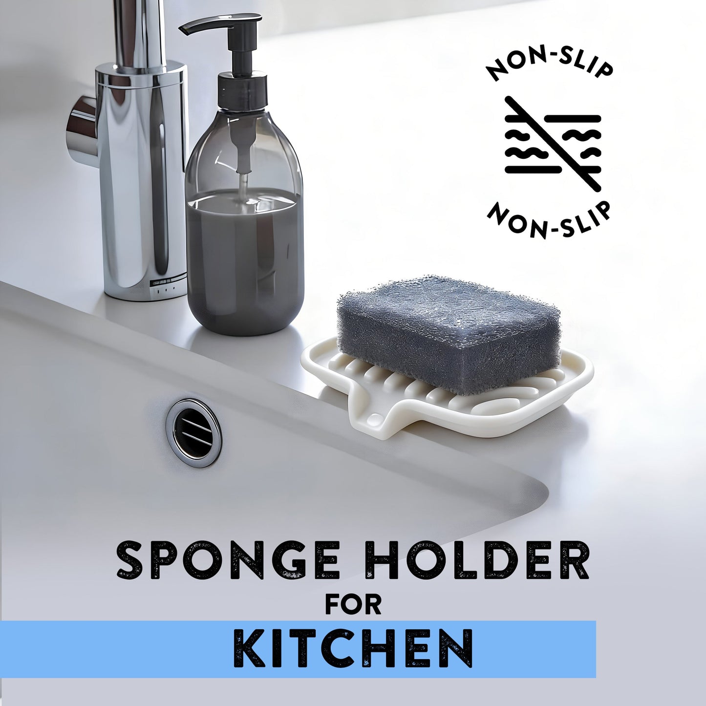 Silicone Soap & Sponge Tray