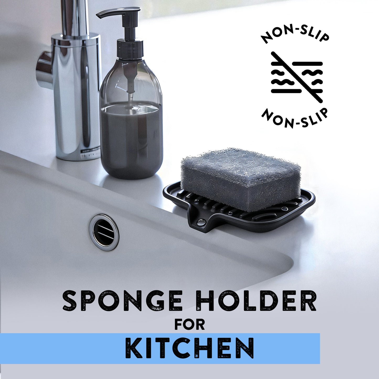Silicone Soap & Sponge Tray