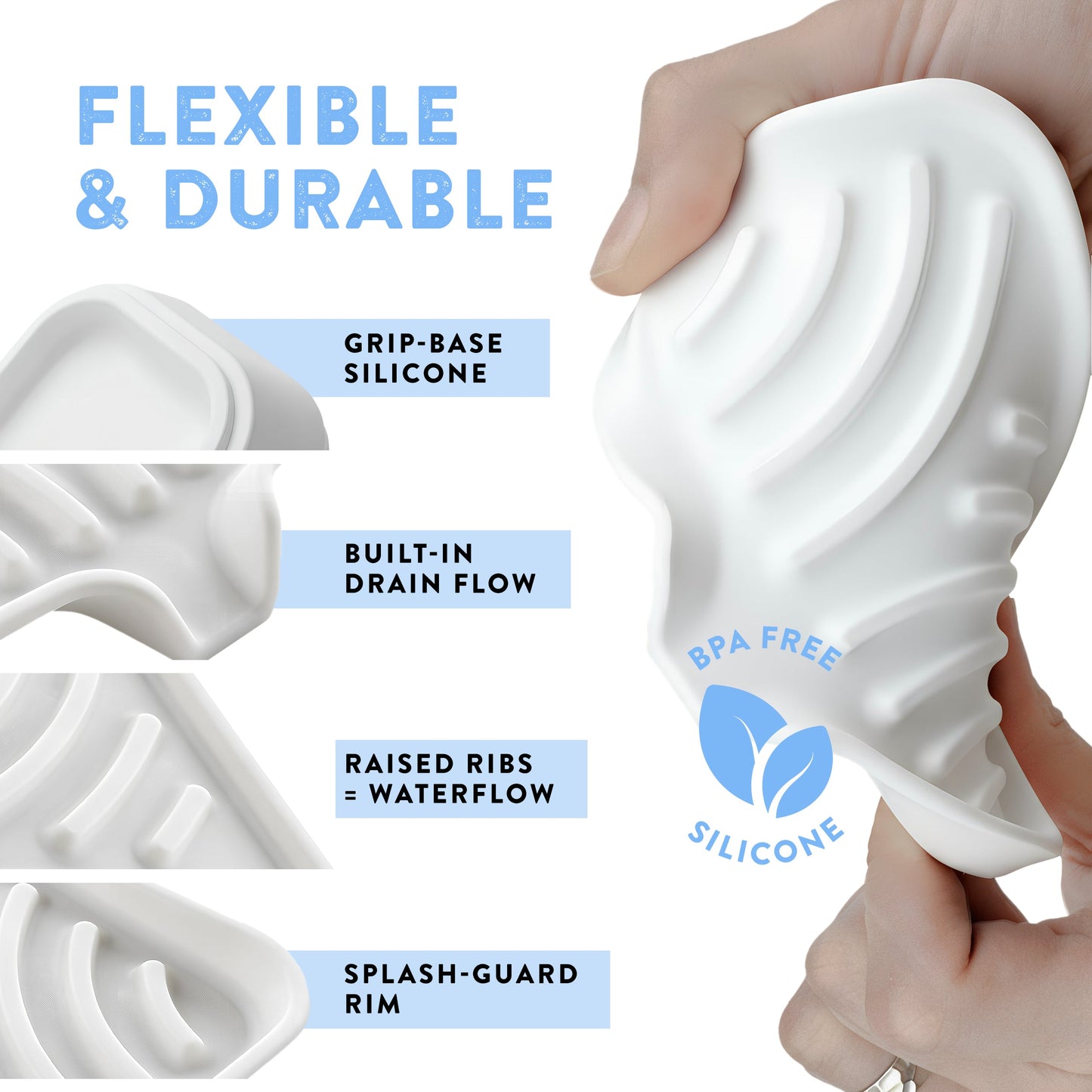 Silicone Soap & Sponge Tray