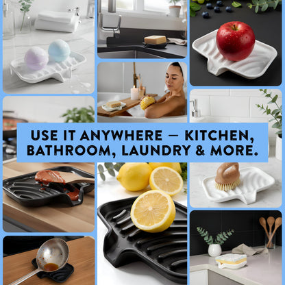 Silicone Soap & Sponge Tray
