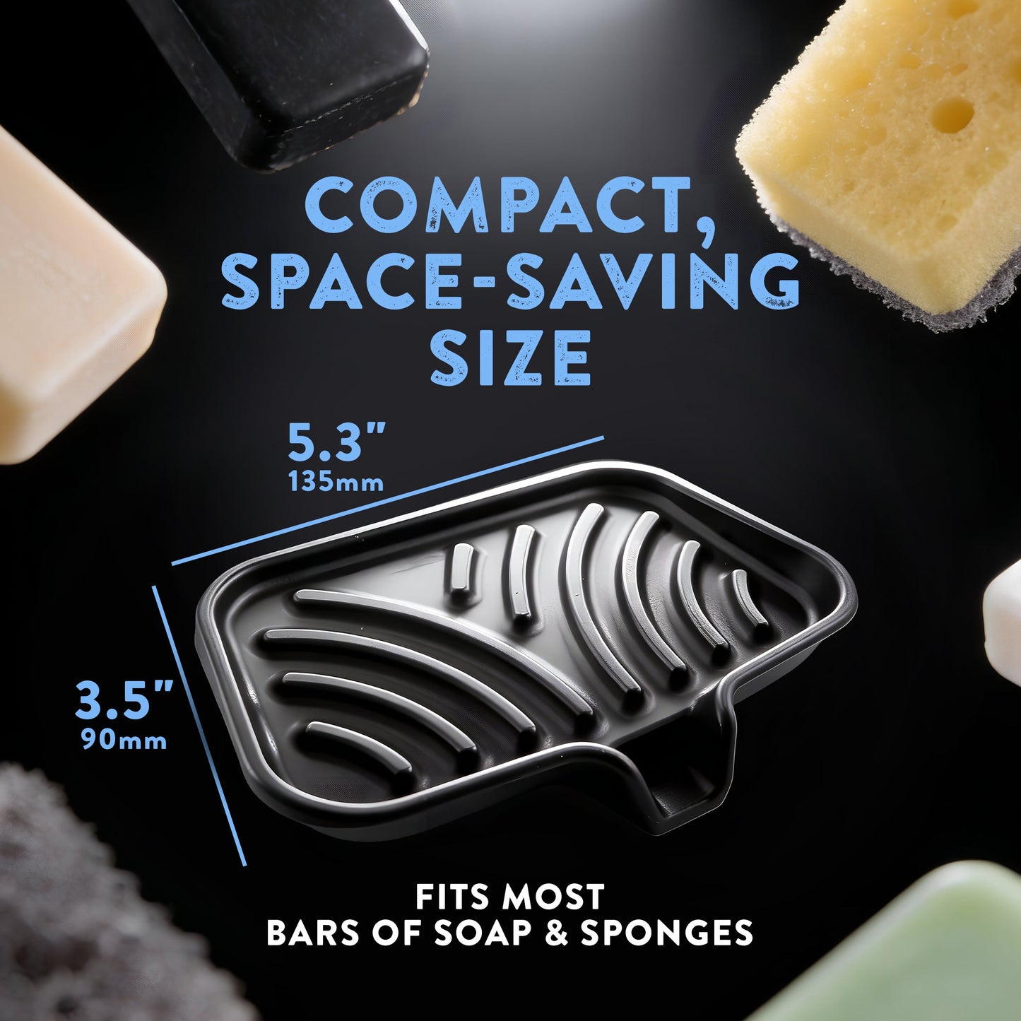Silicone Soap & Sponge Tray