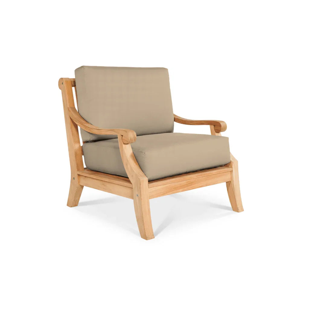 Sonoma Teak Patio Deep Sofa Set with Sunbrella Cushions 4PC