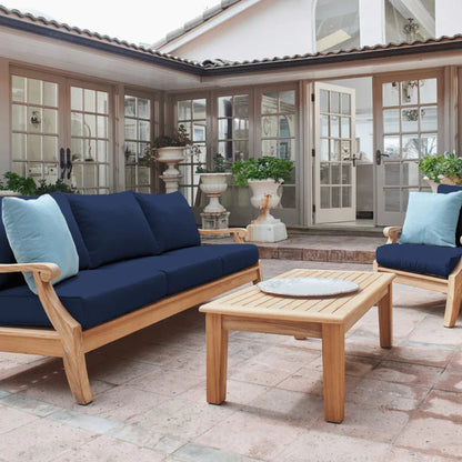 Sonoma Teak Patio Deep Sofa Set with Sunbrella Cushions 4PC
