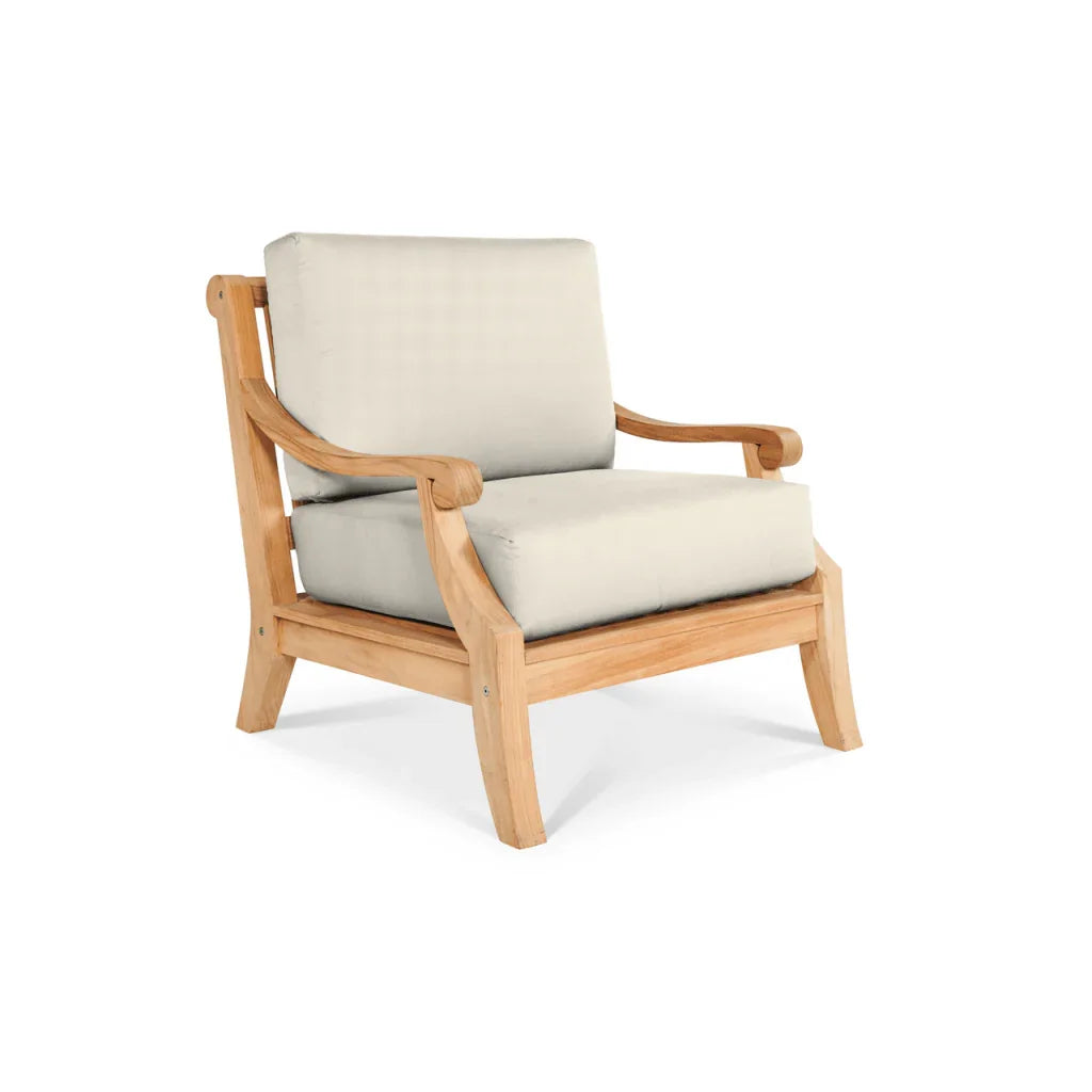 Sonoma Teak Patio Deep Sofa Set with Sunbrella Cushions 4PC
