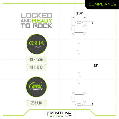Frontline ROSU02SS Stainless Steel Permanent Use Roof Anchor (Double D-Ring)