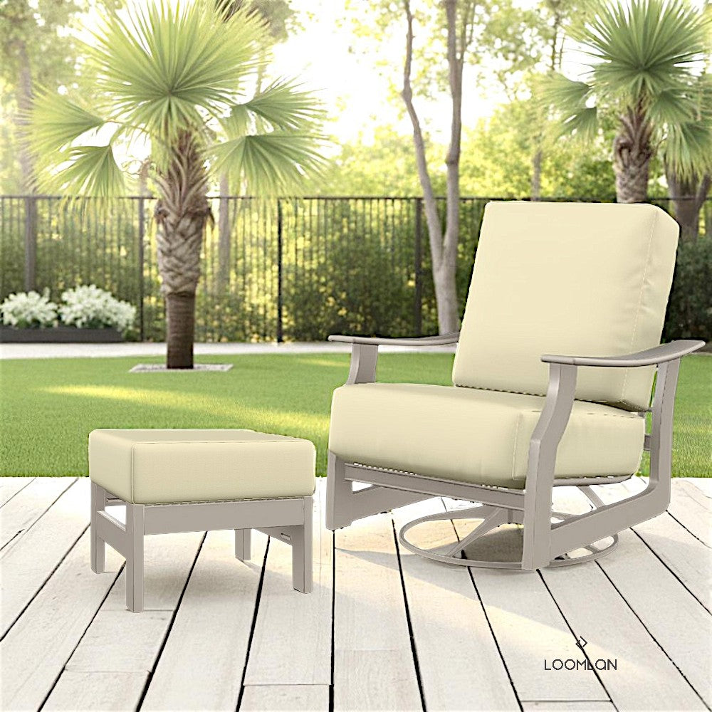 St. Catherine Cushion Deep Seat Swivel Outdoor Rocker