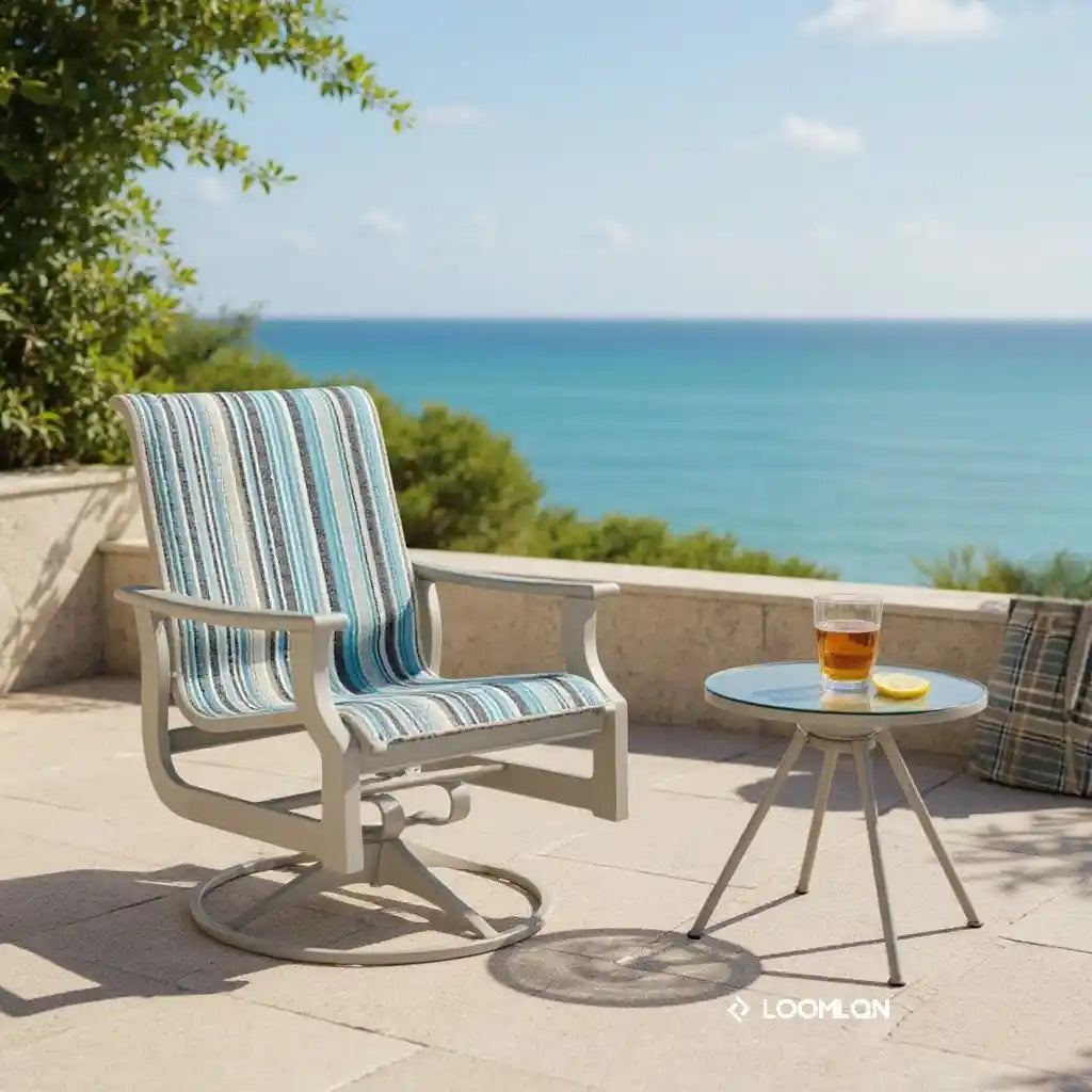 St. Catherine Sling Swivel Outdoor Rocker