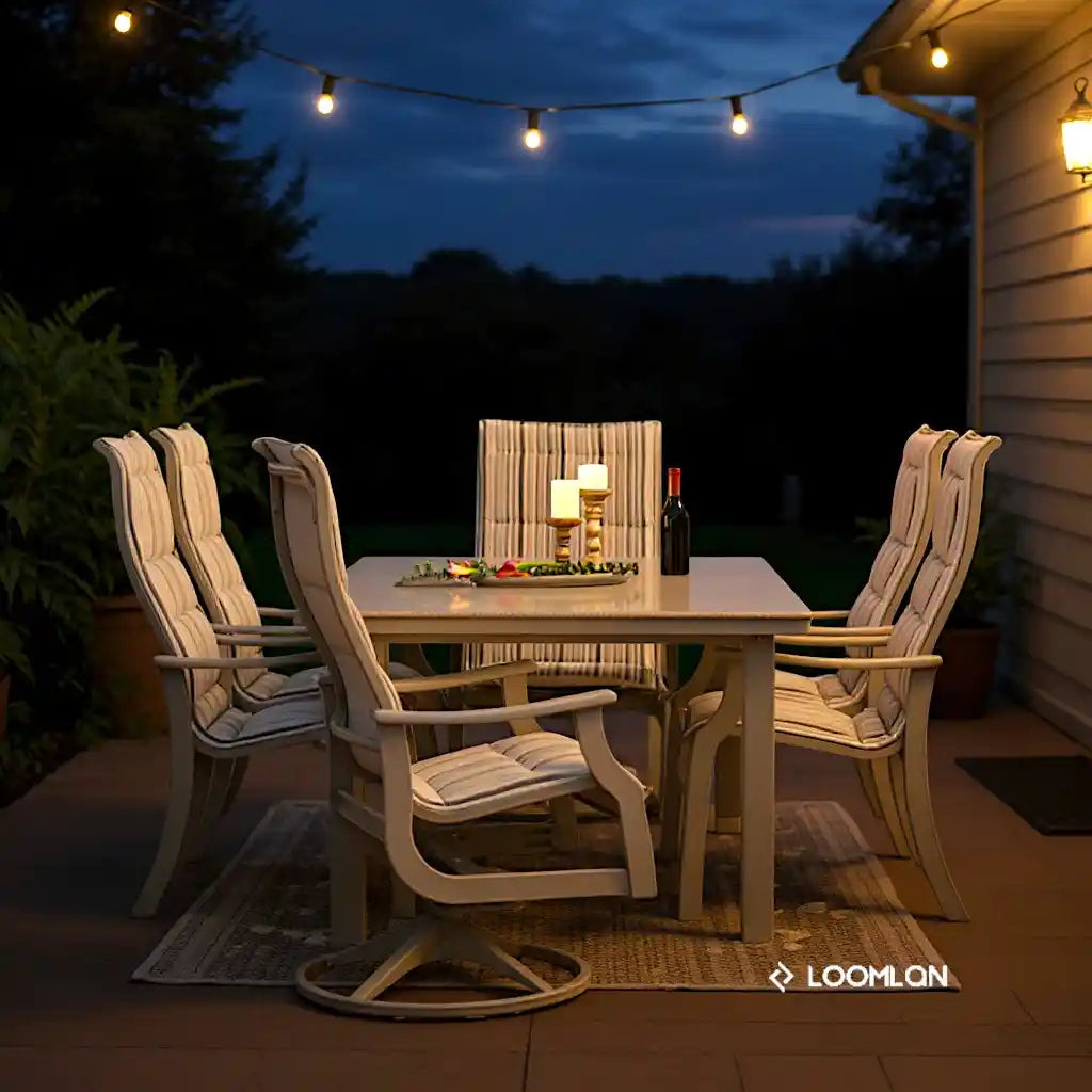 St. Catherine Sling Swivel Outdoor Rocker