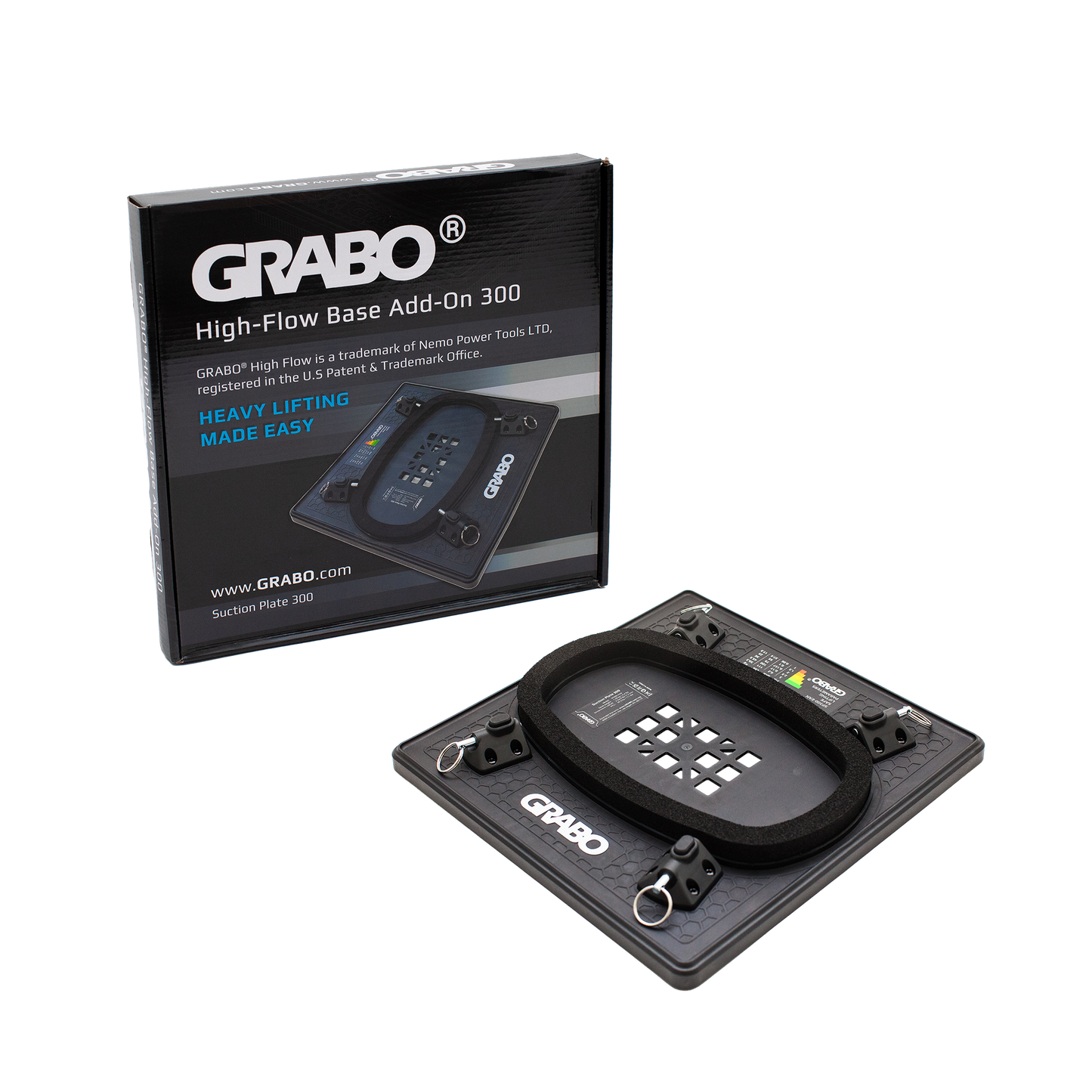 GRABO HighFlow Suction Plate 300, 12x12in, 150 lb