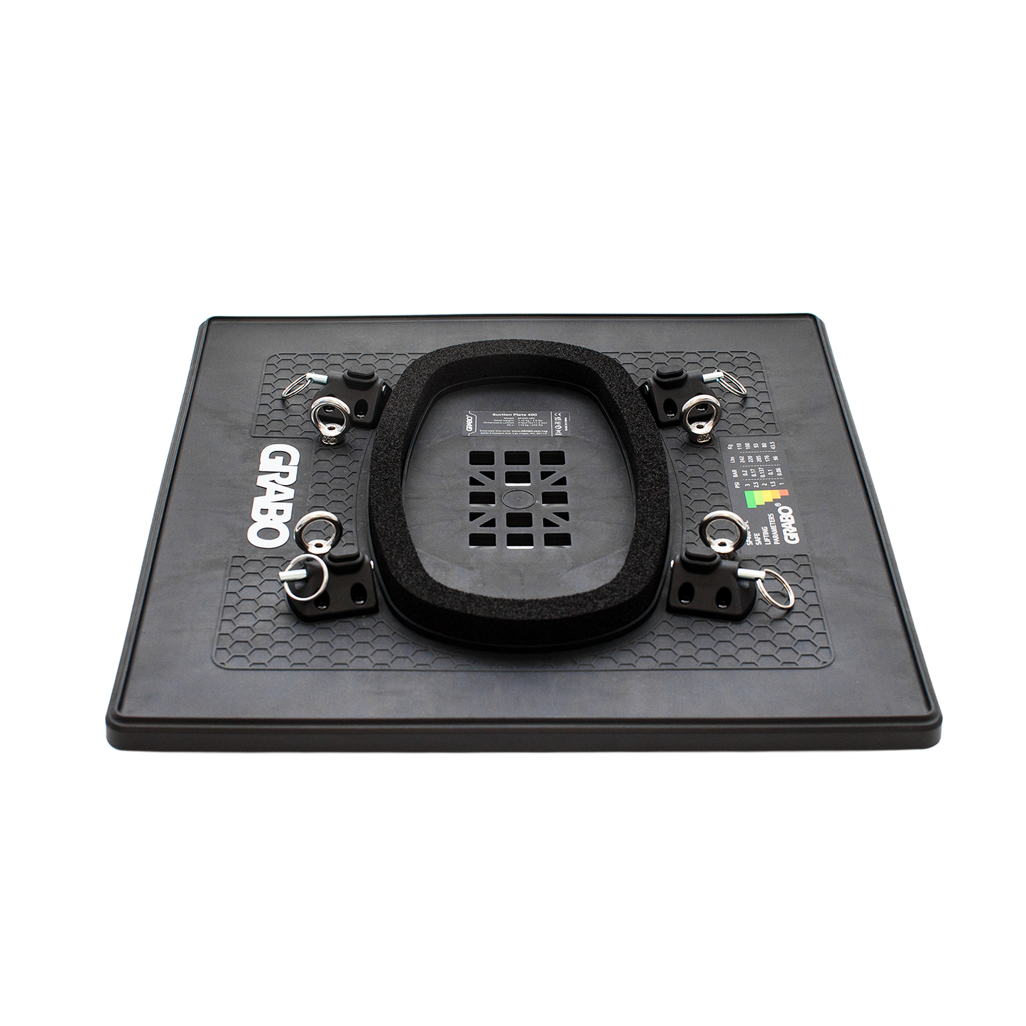 GRABO HighFlow Suction Plate 400, 16x16in, 242 lb