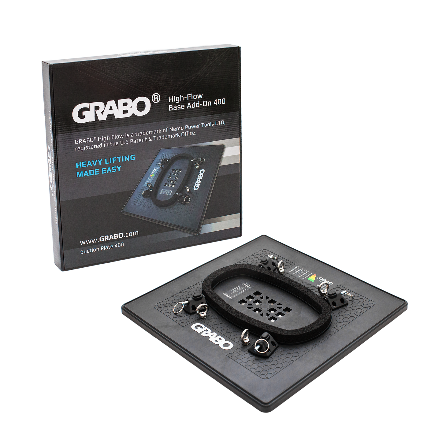 GRABO HighFlow Suction Plate 400, 16x16in, 242 lb