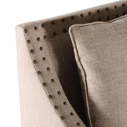 Euro Burlap Fabric Swivel Club Chair