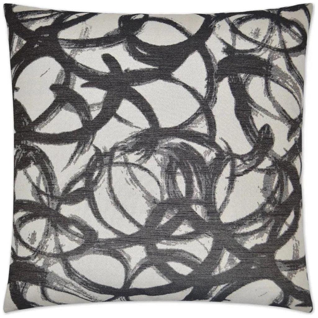 Swoosh Black Throw Pillow With Insert