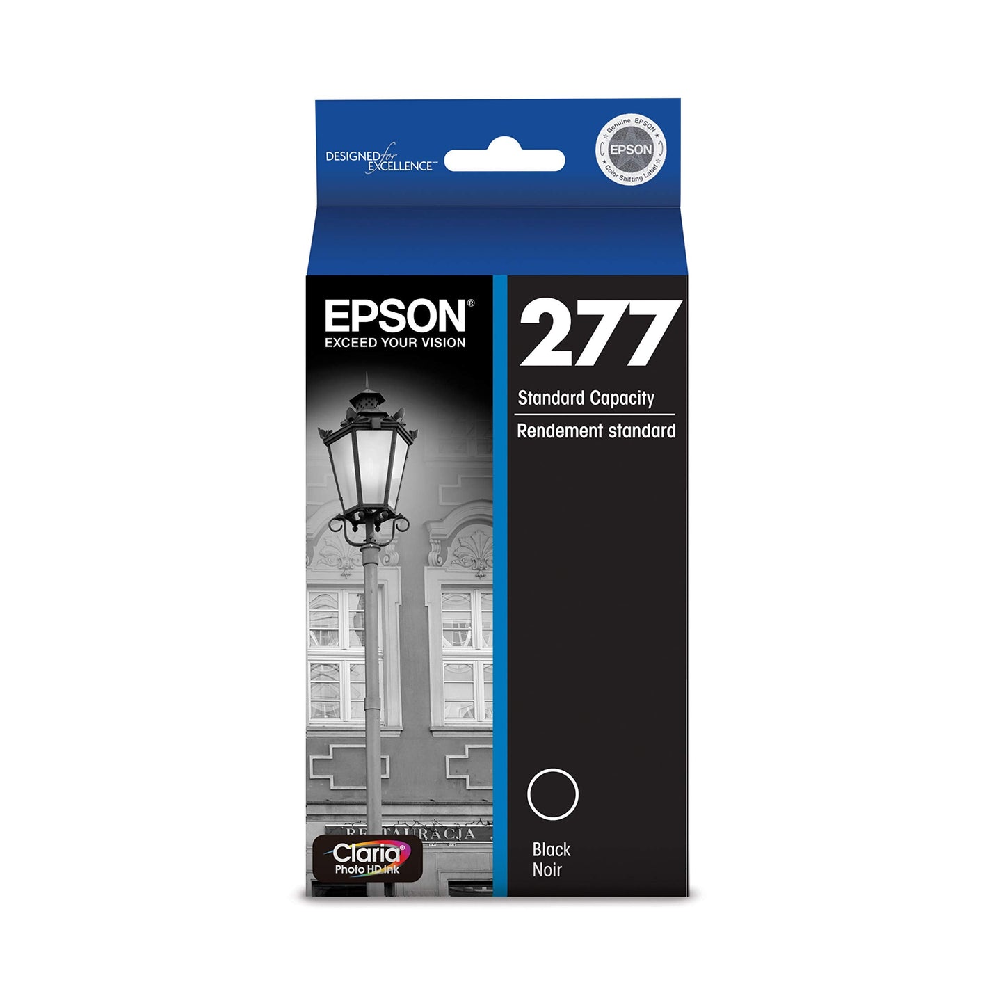 New, Pre-Owned - Epson 277 Standard-Yield Black Inkjet Cartridge, T277120-S