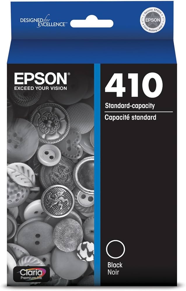 New, Pre-Owned - Epson 410 Standard-Yield Black Ink Cartridge, T410020