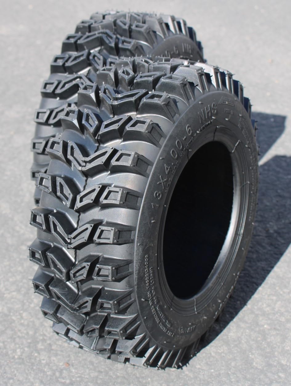 (Set of 2) Antego 13X4.00-6 ATW-046 2 ply Snow tires Directional