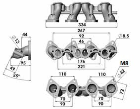 VW MKI MKII GTI 1.8L 2.0L 8v SOHC dual sidedraft intake manifold - PRE SALE