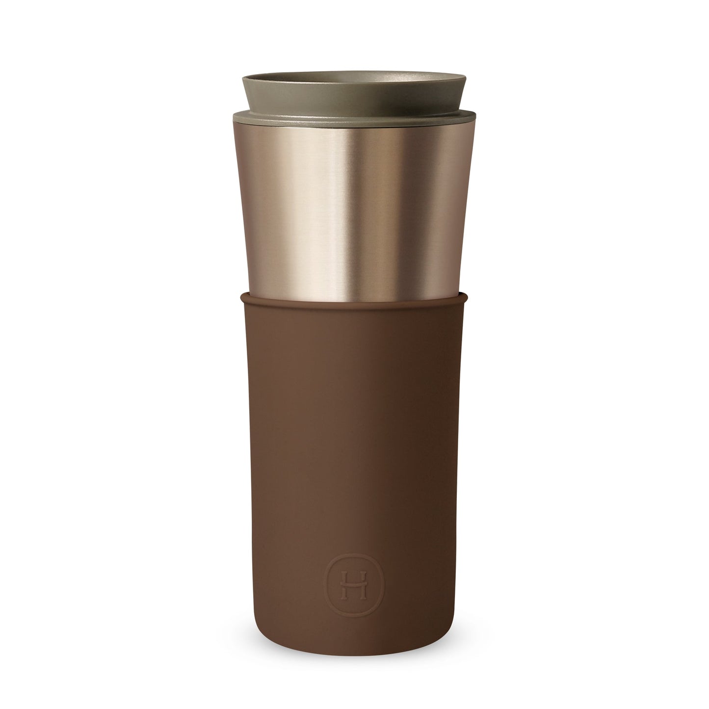Metallic Fir Travel Mug - Mocha 15 Oz