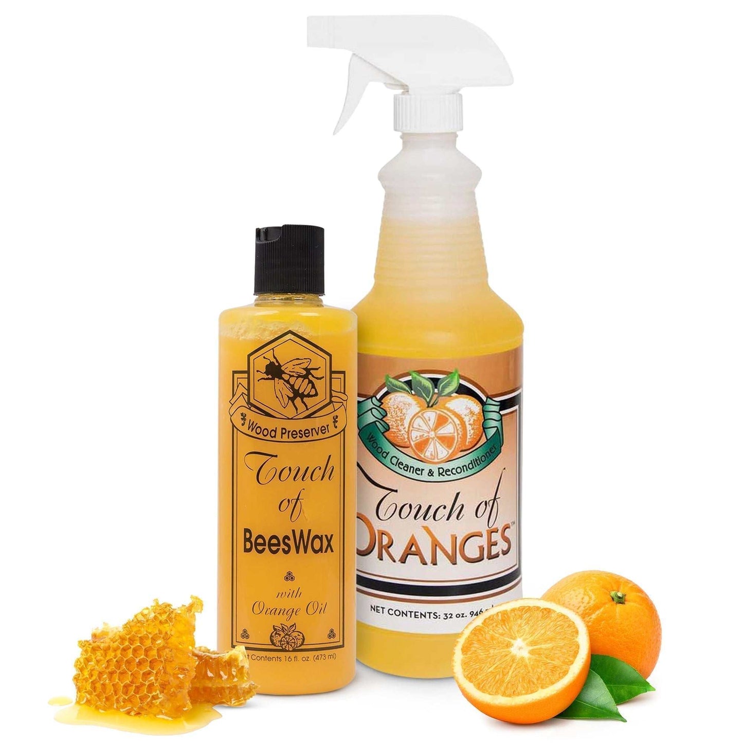 Wood Cleaner and Beeswax Set | Wood Restoration