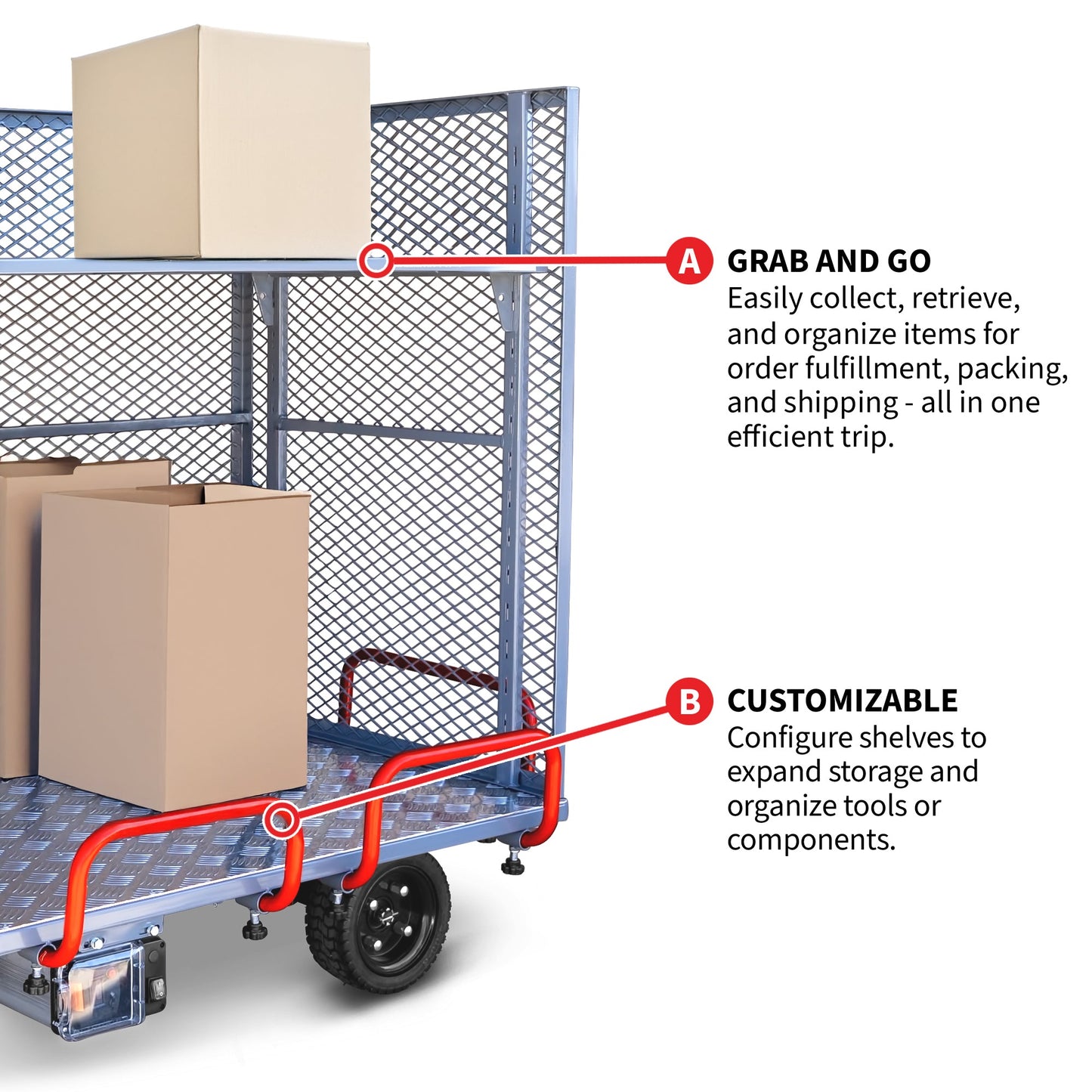 Powered Stock Picker 400kg Capacity for Warehouses, Shops & Material Handling