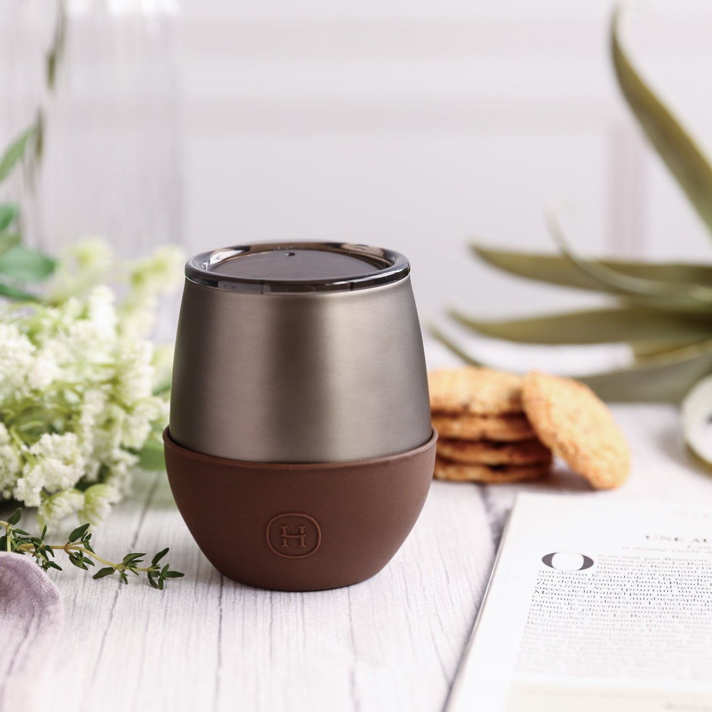 Titanium Grey Tumbler-Mocha 8 OZ