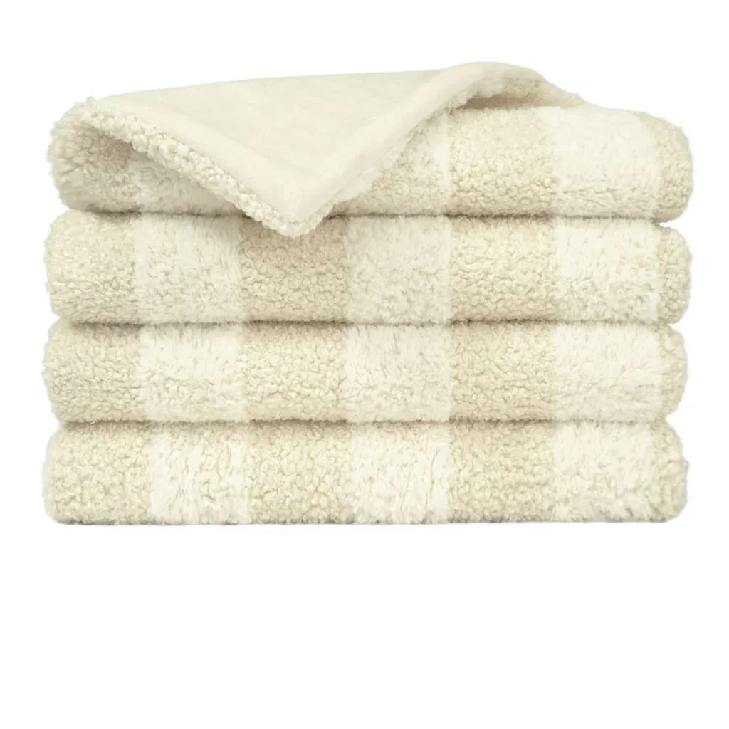 Tamed Handcrafted Ivory Throw Blanket